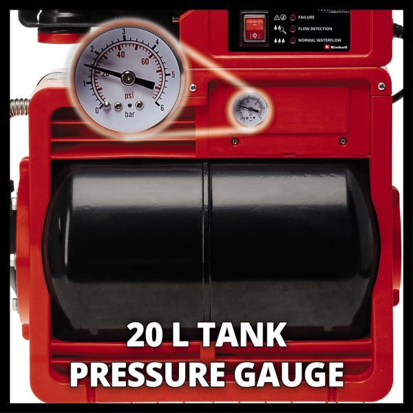 Indikator pritiska vode u spremniku od 20 litara